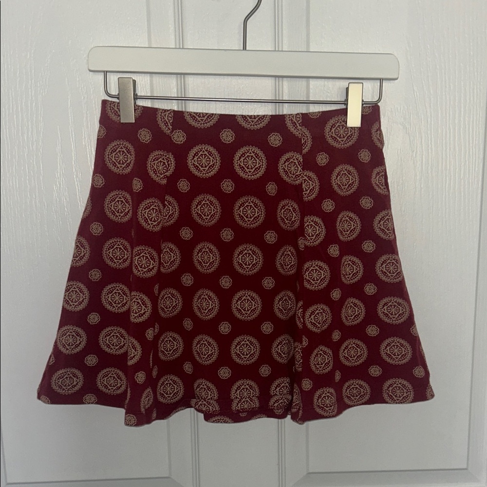Boho patterned skater skirt